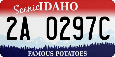 ID license plate 2A0297C