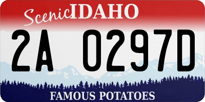 ID license plate 2A0297D