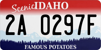 ID license plate 2A0297F
