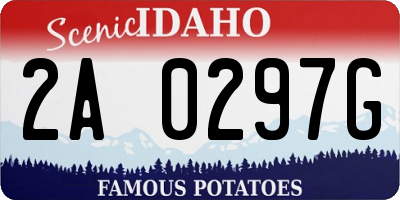 ID license plate 2A0297G