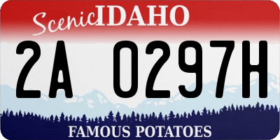 ID license plate 2A0297H