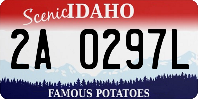 ID license plate 2A0297L