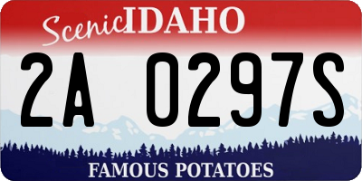 ID license plate 2A0297S