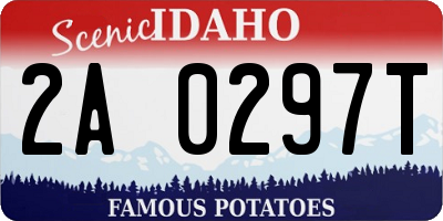 ID license plate 2A0297T