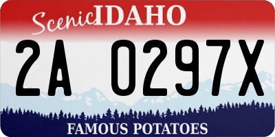 ID license plate 2A0297X