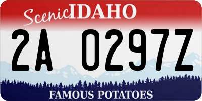 ID license plate 2A0297Z