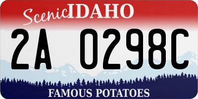 ID license plate 2A0298C