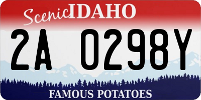 ID license plate 2A0298Y