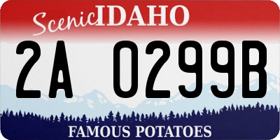 ID license plate 2A0299B