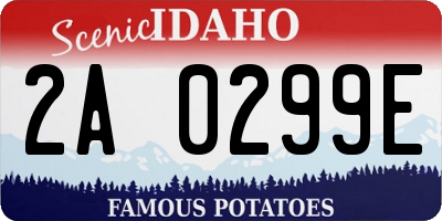 ID license plate 2A0299E