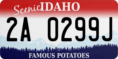 ID license plate 2A0299J