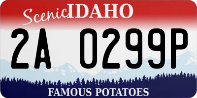 ID license plate 2A0299P