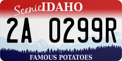 ID license plate 2A0299R