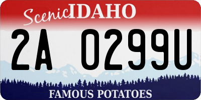 ID license plate 2A0299U