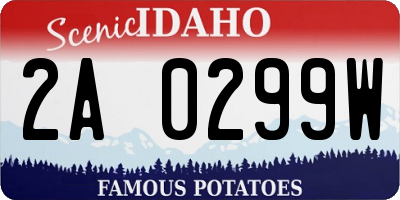 ID license plate 2A0299W
