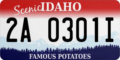 ID license plate 2A0301I