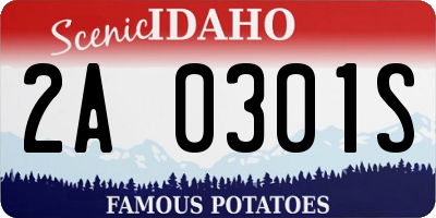 ID license plate 2A0301S