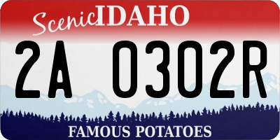 ID license plate 2A0302R