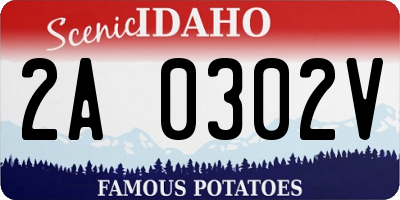 ID license plate 2A0302V