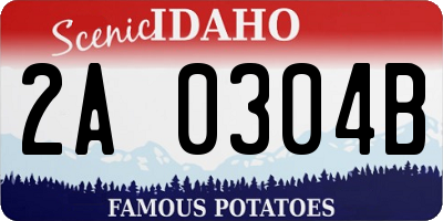 ID license plate 2A0304B