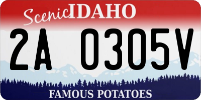 ID license plate 2A0305V