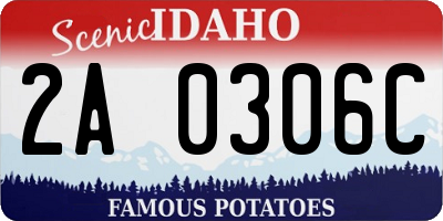 ID license plate 2A0306C