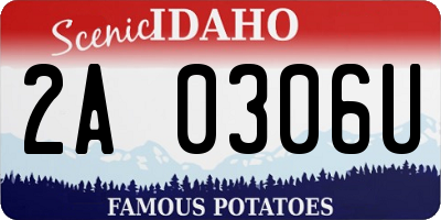 ID license plate 2A0306U