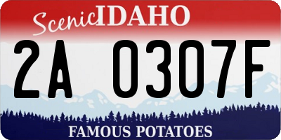 ID license plate 2A0307F