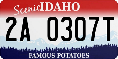 ID license plate 2A0307T