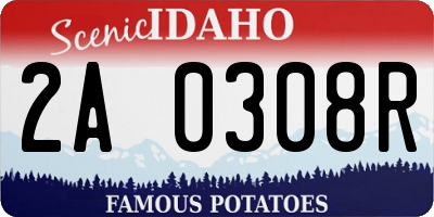 ID license plate 2A0308R