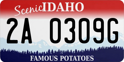 ID license plate 2A0309G