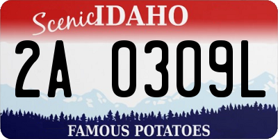 ID license plate 2A0309L