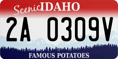 ID license plate 2A0309V