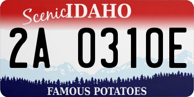ID license plate 2A0310E