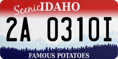 ID license plate 2A0310I