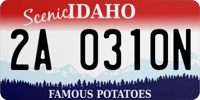 ID license plate 2A0310N