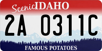 ID license plate 2A0311C