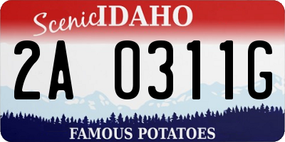 ID license plate 2A0311G