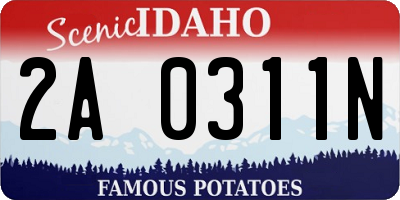 ID license plate 2A0311N