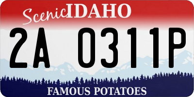ID license plate 2A0311P
