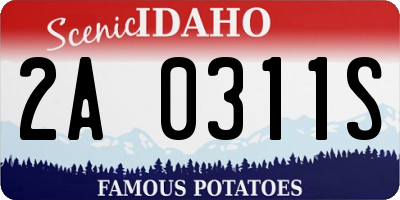 ID license plate 2A0311S
