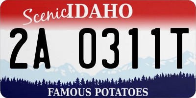 ID license plate 2A0311T