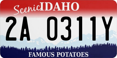 ID license plate 2A0311Y