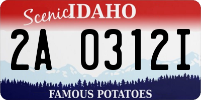 ID license plate 2A0312I