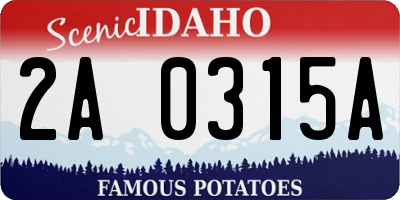 ID license plate 2A0315A