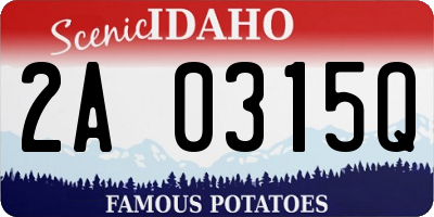 ID license plate 2A0315Q