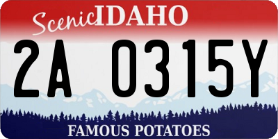 ID license plate 2A0315Y