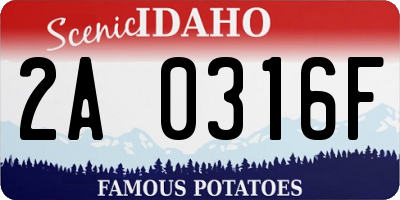 ID license plate 2A0316F