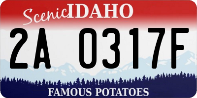 ID license plate 2A0317F