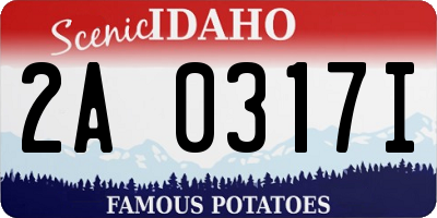 ID license plate 2A0317I